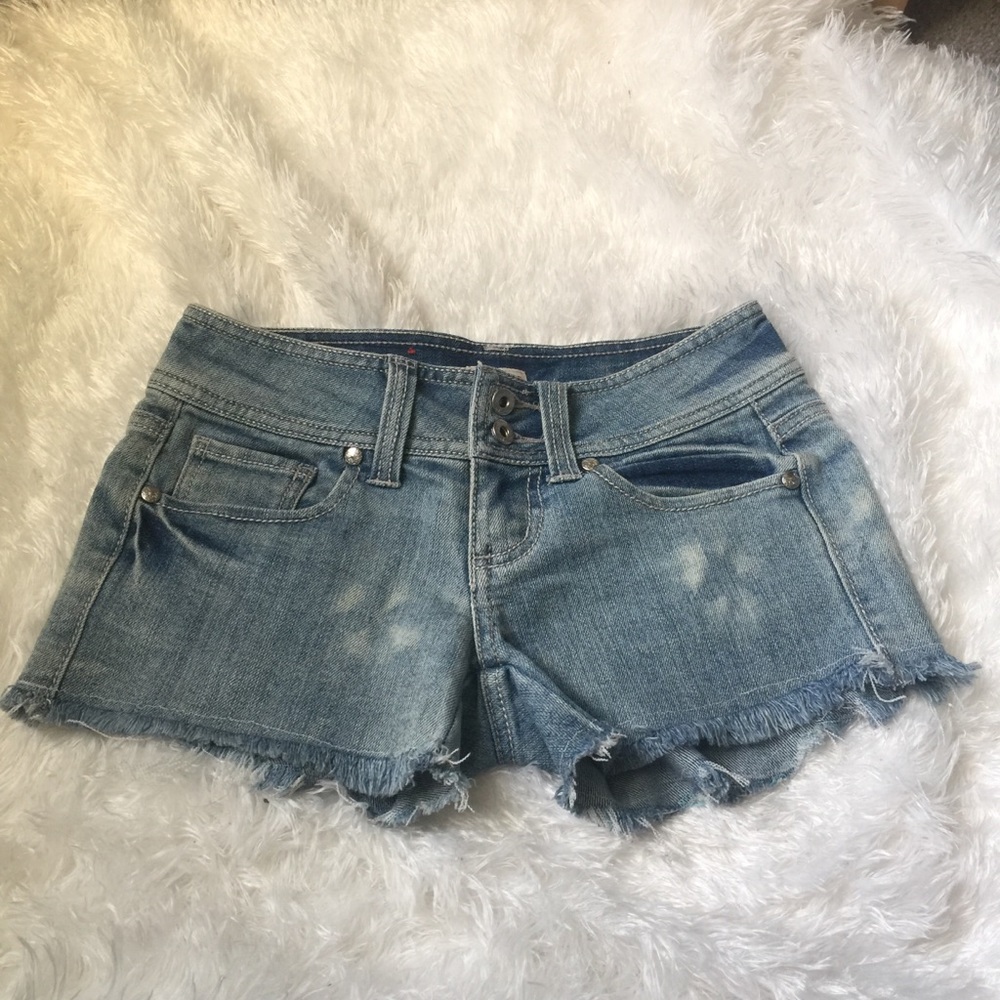 Mossimo denim distressed jean shorts